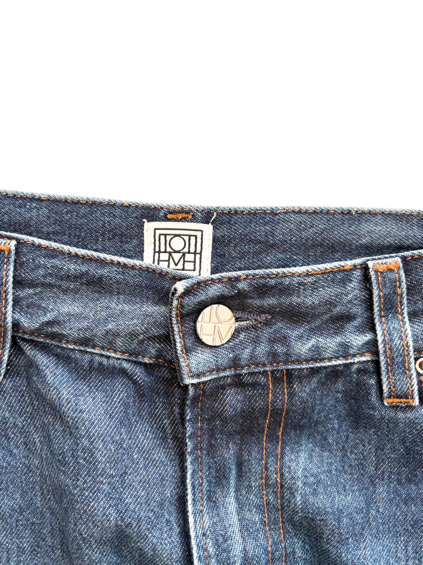 Toteme High Rise Tapered Leg Dark Blue Jeans 28"