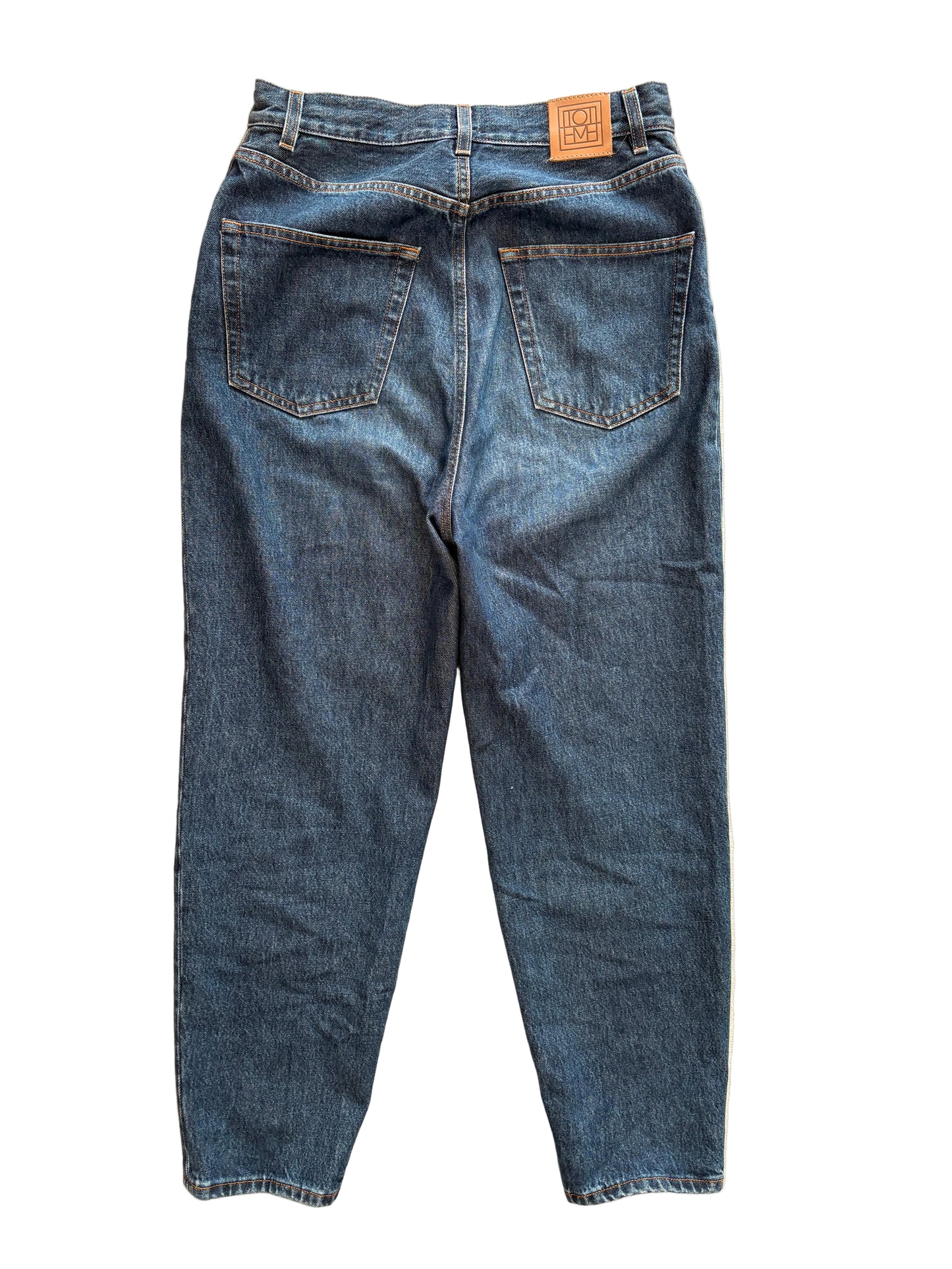 Toteme High Rise Tapered Leg Dark Blue Jeans 28"
