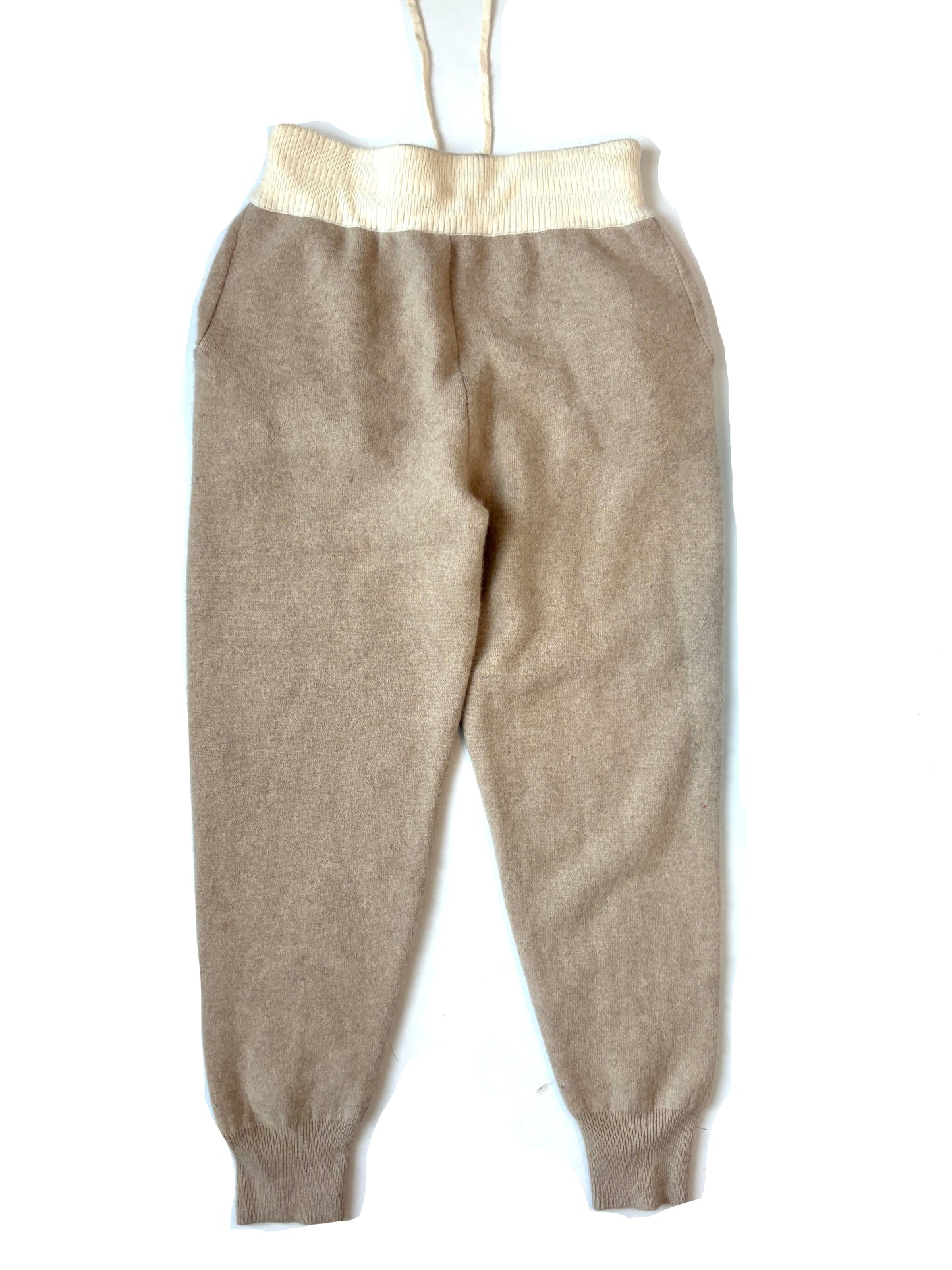 Les 100 Ciels Beige Cashmere Joggers M