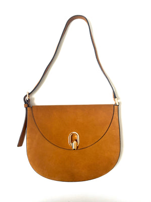 SAVETTE Tondo suede shoulder bag