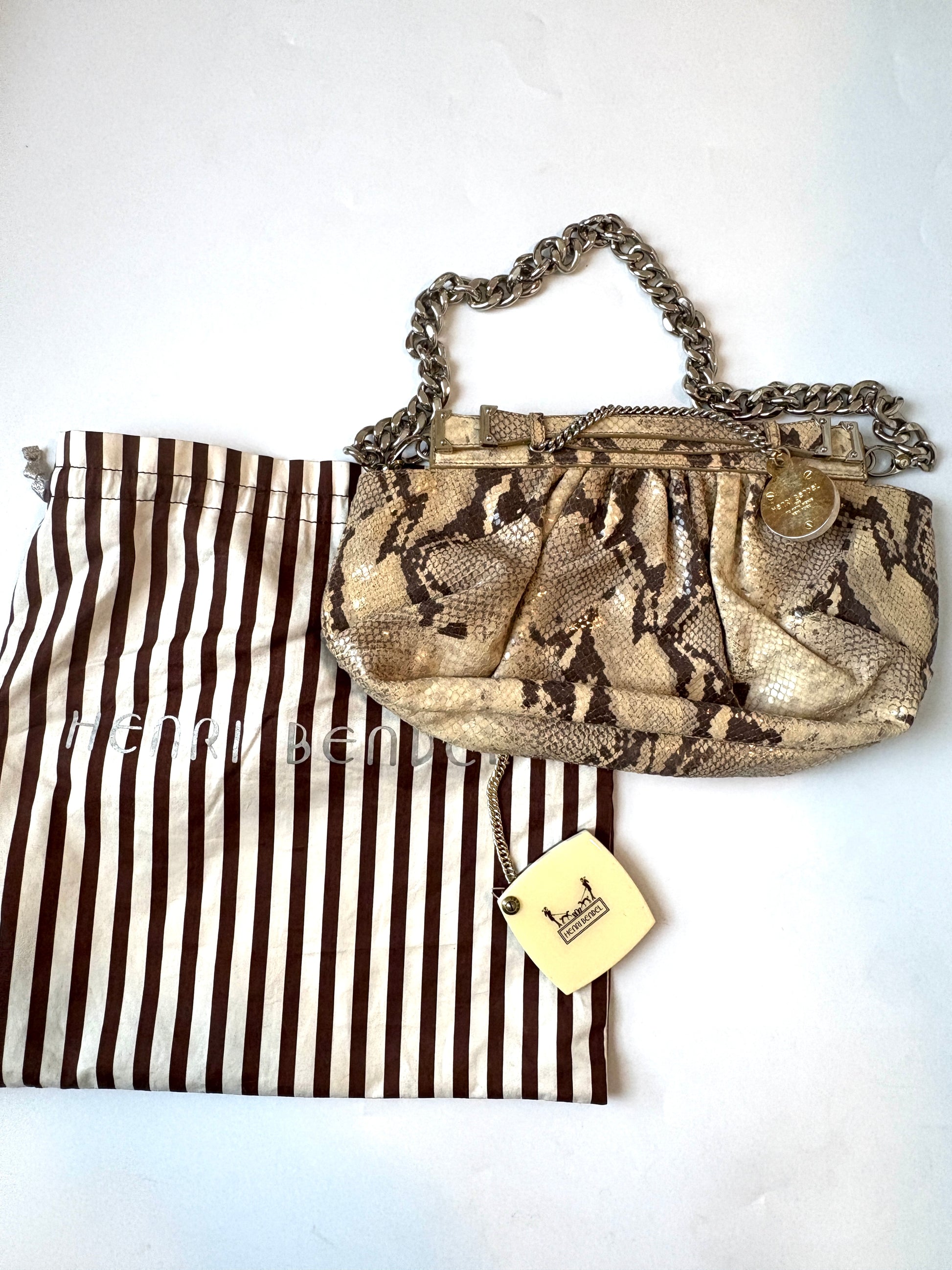 Henri Bendle snake print leather shoulder bag