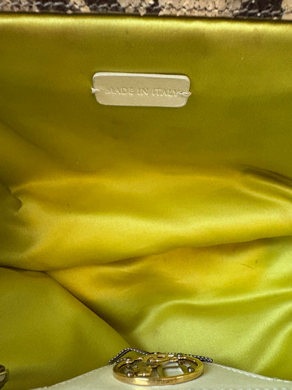 Henri Bendel Snake Print Leather Shoulder Bag