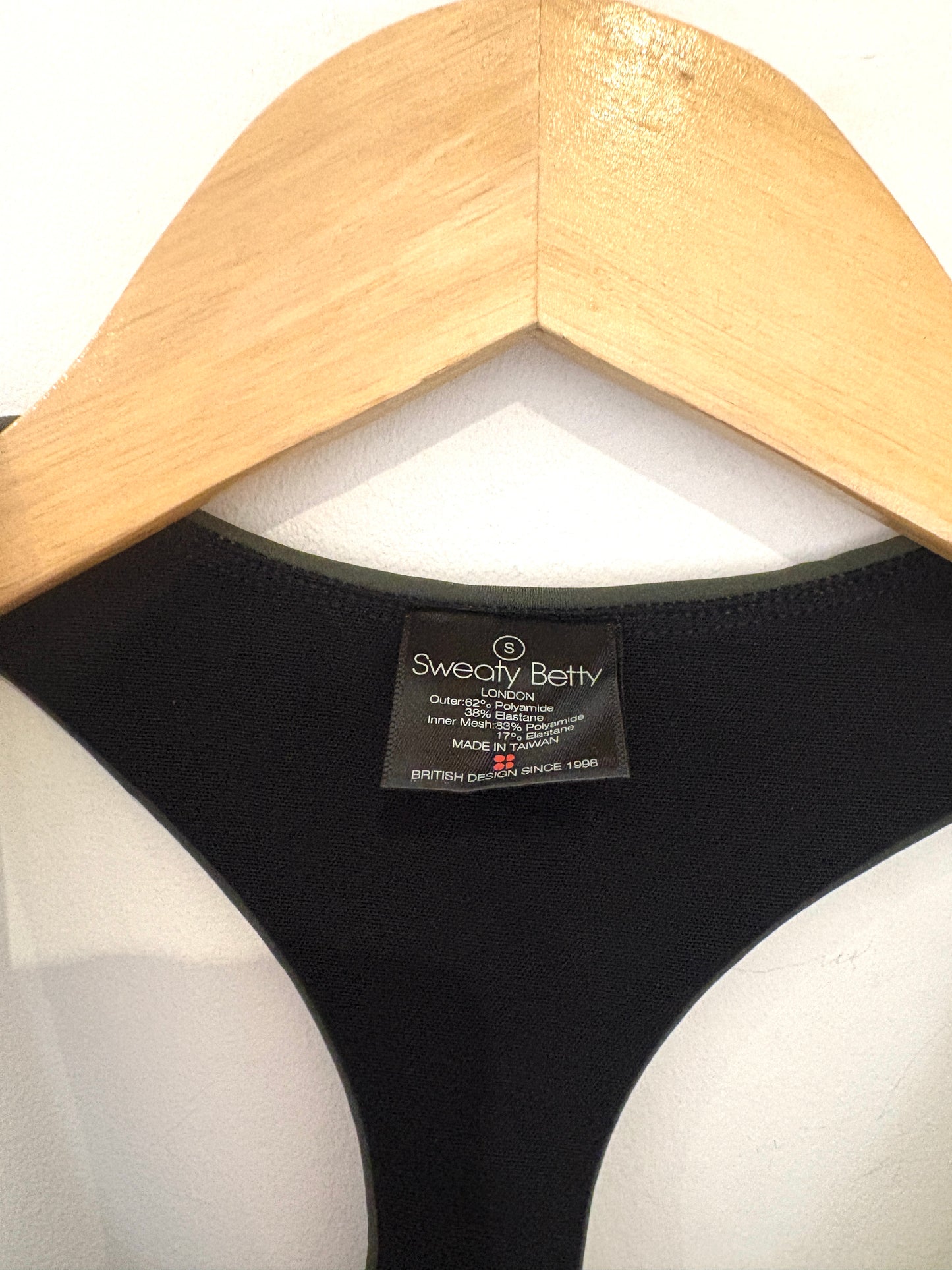 Sweaty Betty Khaki Padded Sports Top S