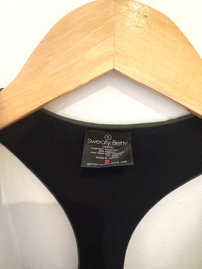 Sweaty Betty Khaki Padded Sports Top S