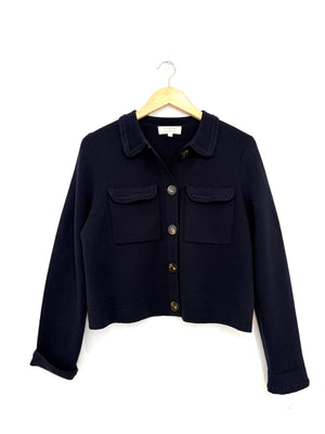 Sézane Betty Navy Cardigan S