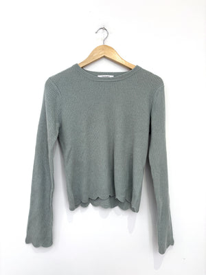 Frame Cashmere Sage Green Knit M