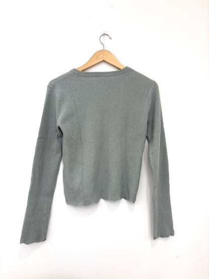 Frame Cashmere Sage Green Knit M