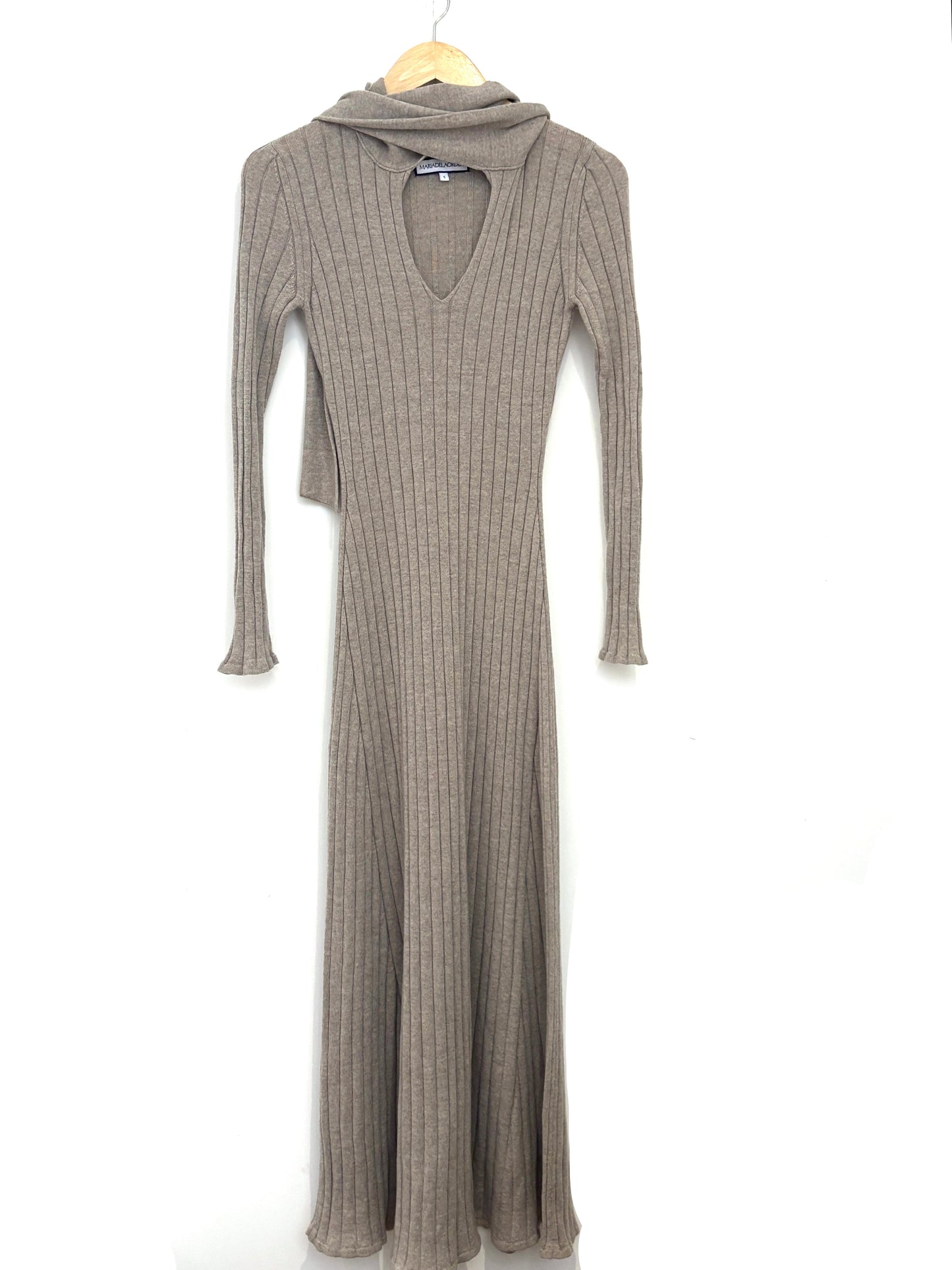 maria de la orden ribbed wool midi dress