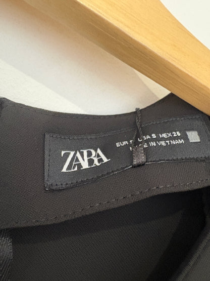 New With Tags Zara Black Front Slit Midi Dress S