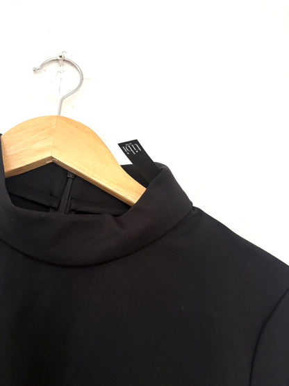 New With Tags Tibi Black Stretch Jersey Top UK 12