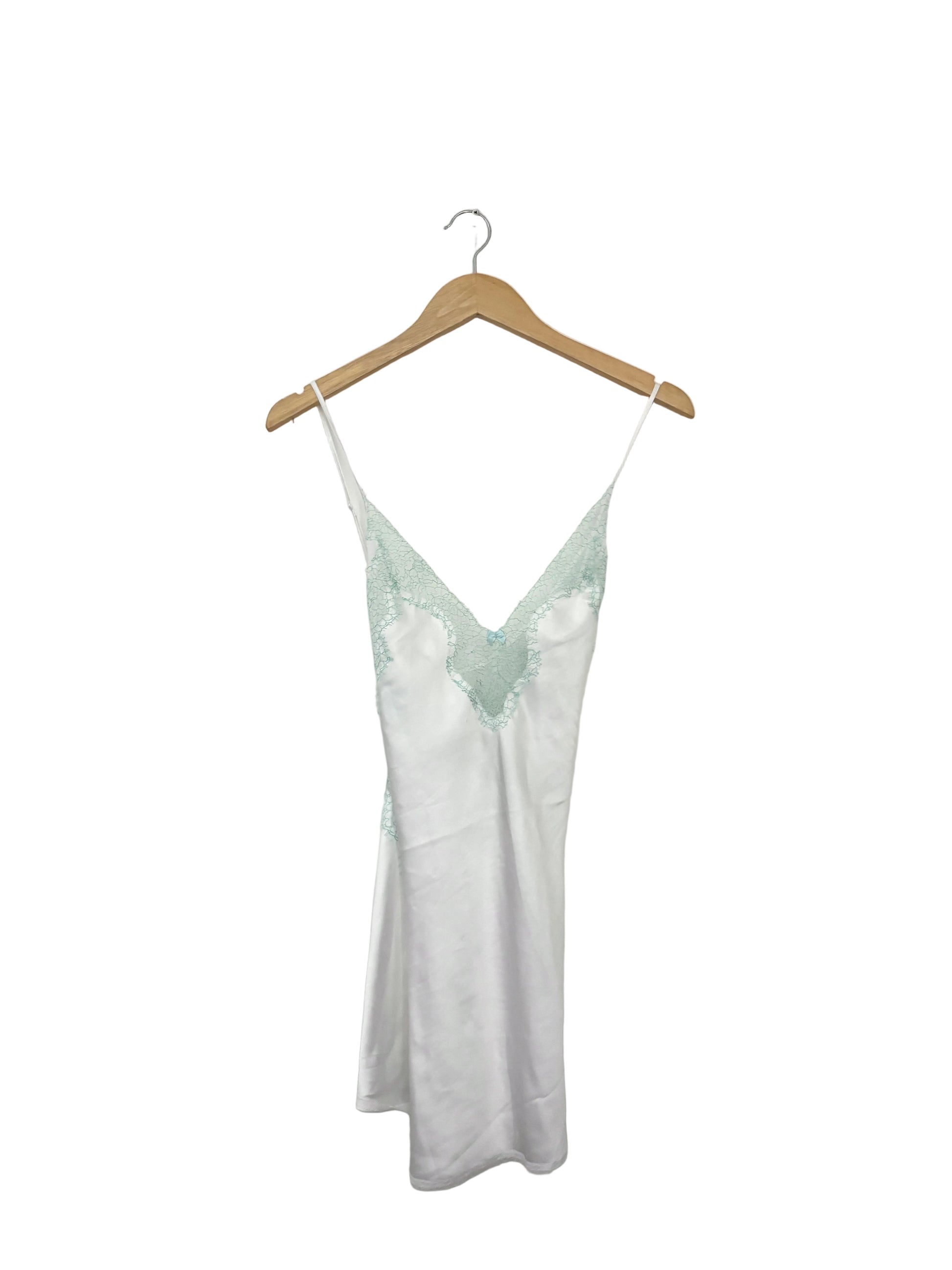 Victoria secret silk white lace nightie M