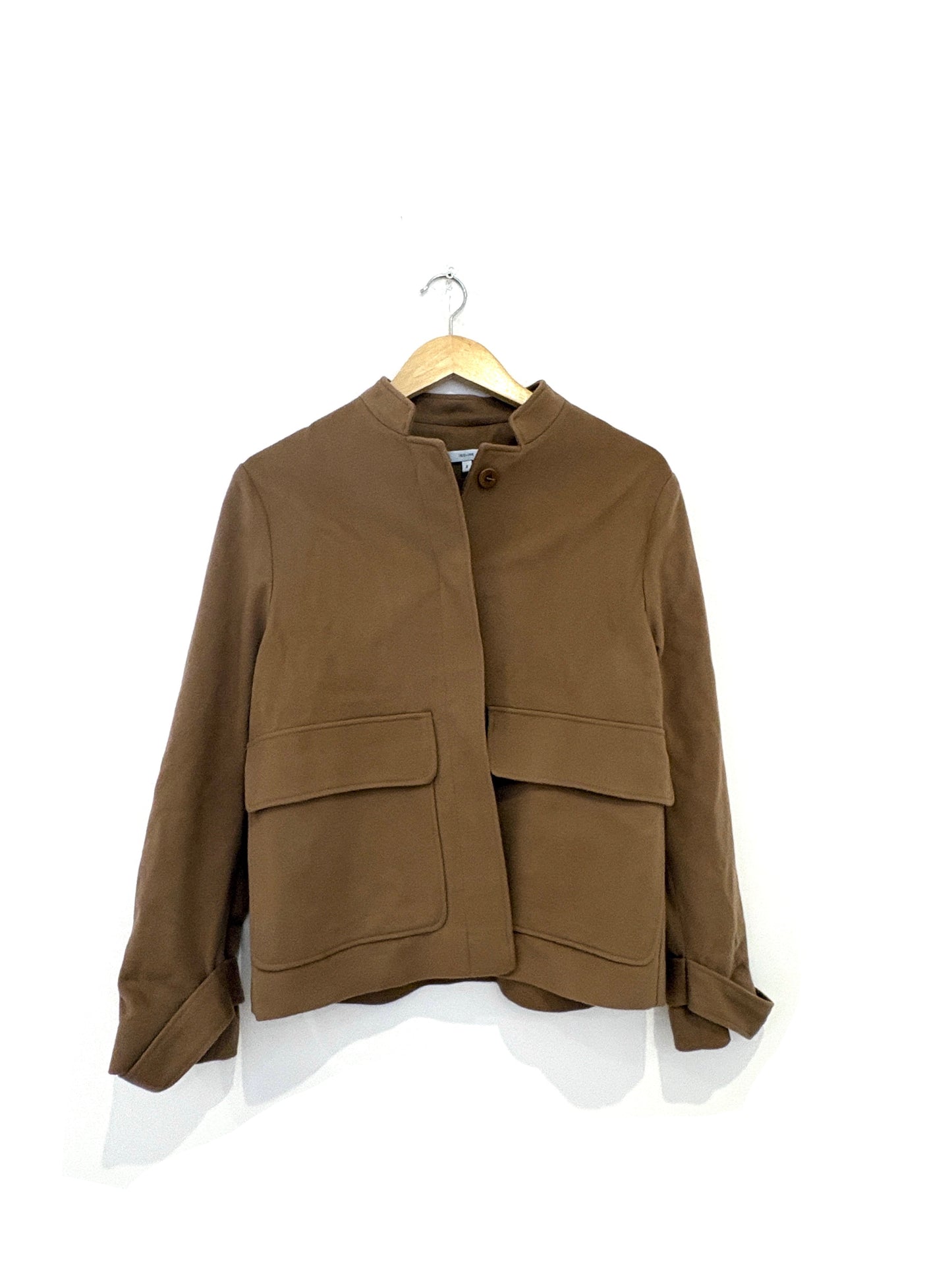 Iris & Ink brown wool and cashmere jacket uk 8
