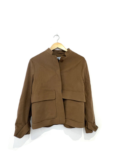 Iris & Ink brown wool and cashmere jacket uk 8