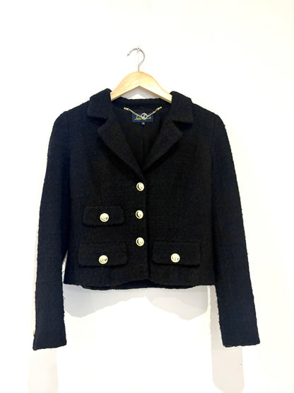 Luisa Spagnoli cropped tweed double breasted jacket