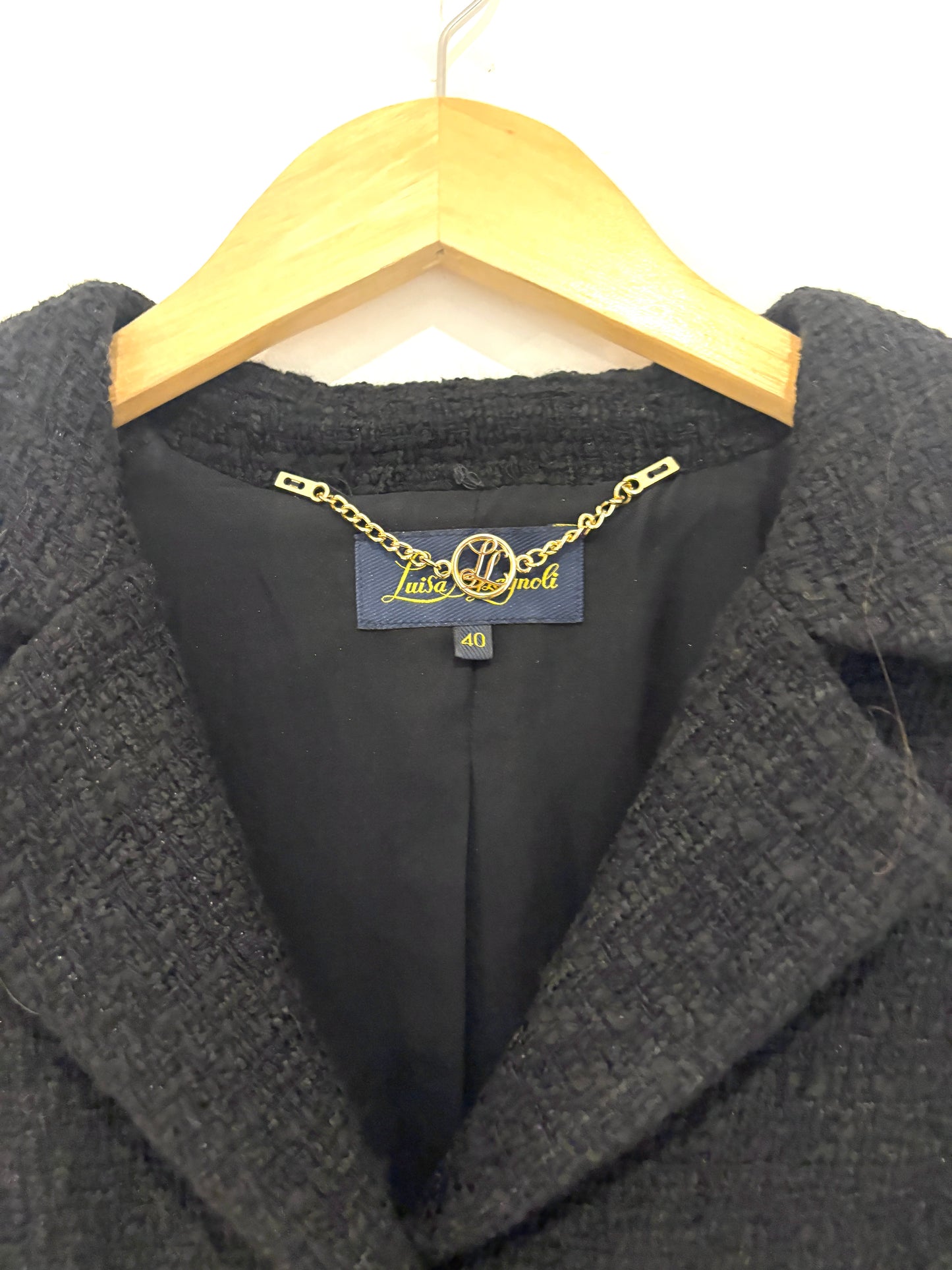 Luisa Spagnoli Cropped Tweed Jacket UK 8