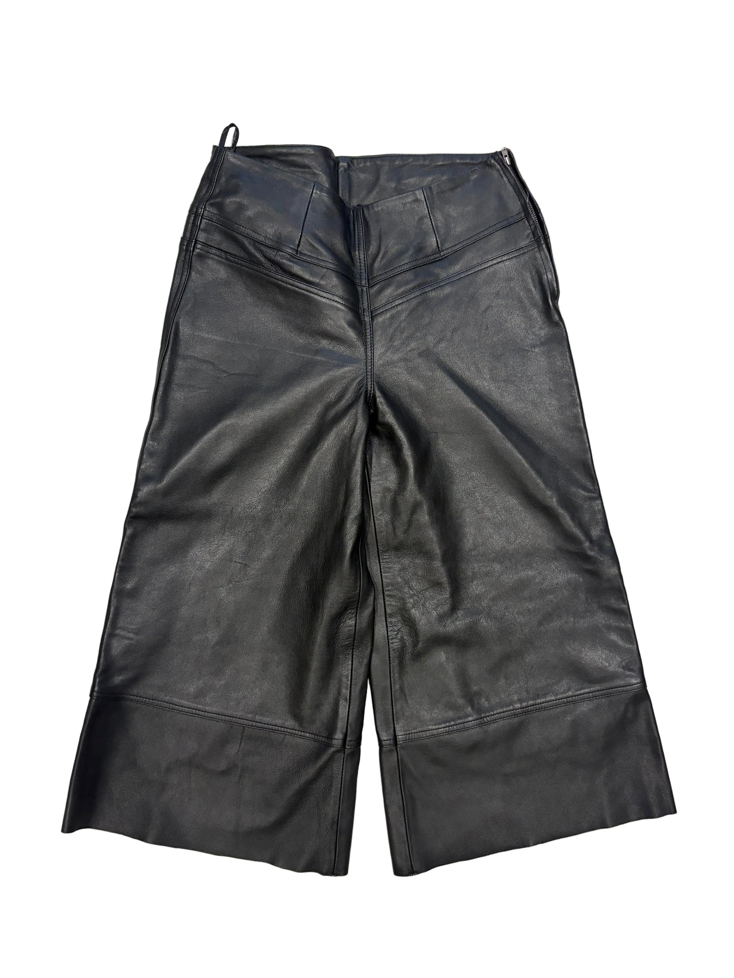 Cigno Nero Leather Cropped Culottes