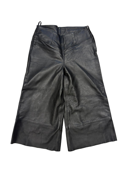 Cigno Nero Leather Cropped Culottes