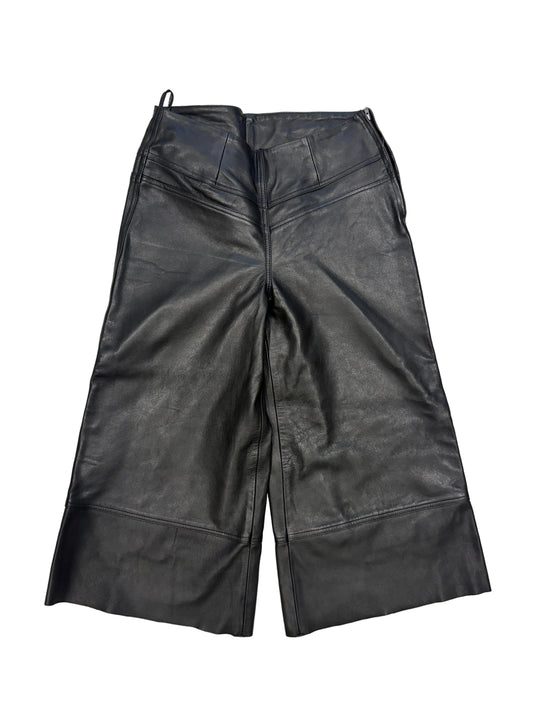 Cigno Nero Leather Cropped Culottes