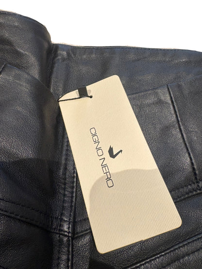 New With Tags Cigno Nero Leather Cropped Trouser UK 10