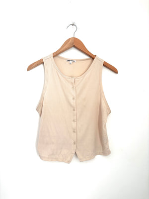Reformation Cream Ribbed tank L