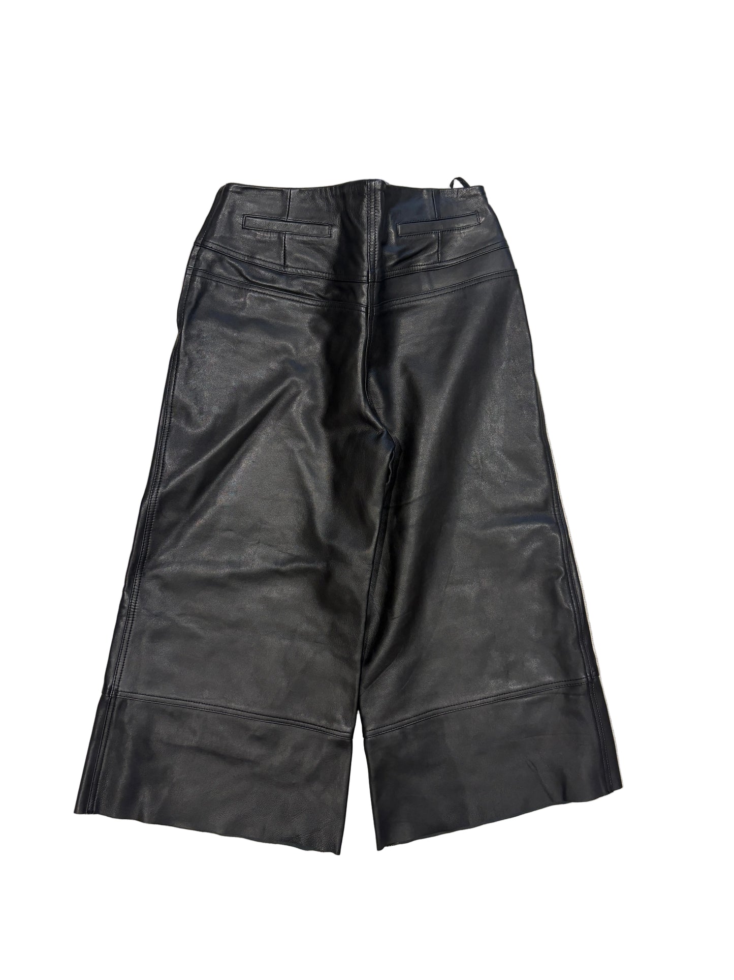 New With Tags Cigno Nero Leather Cropped Trouser UK 10