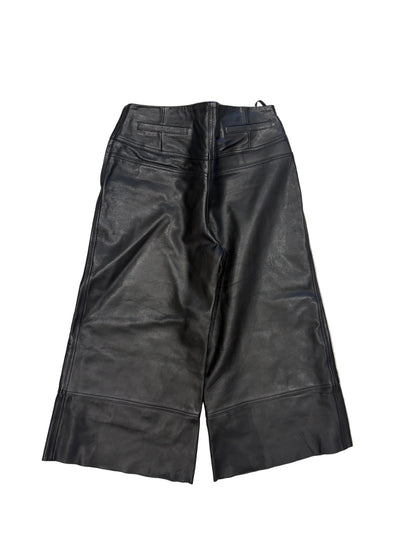 New With Tags Cigno Nero Leather Cropped Trouser UK 10