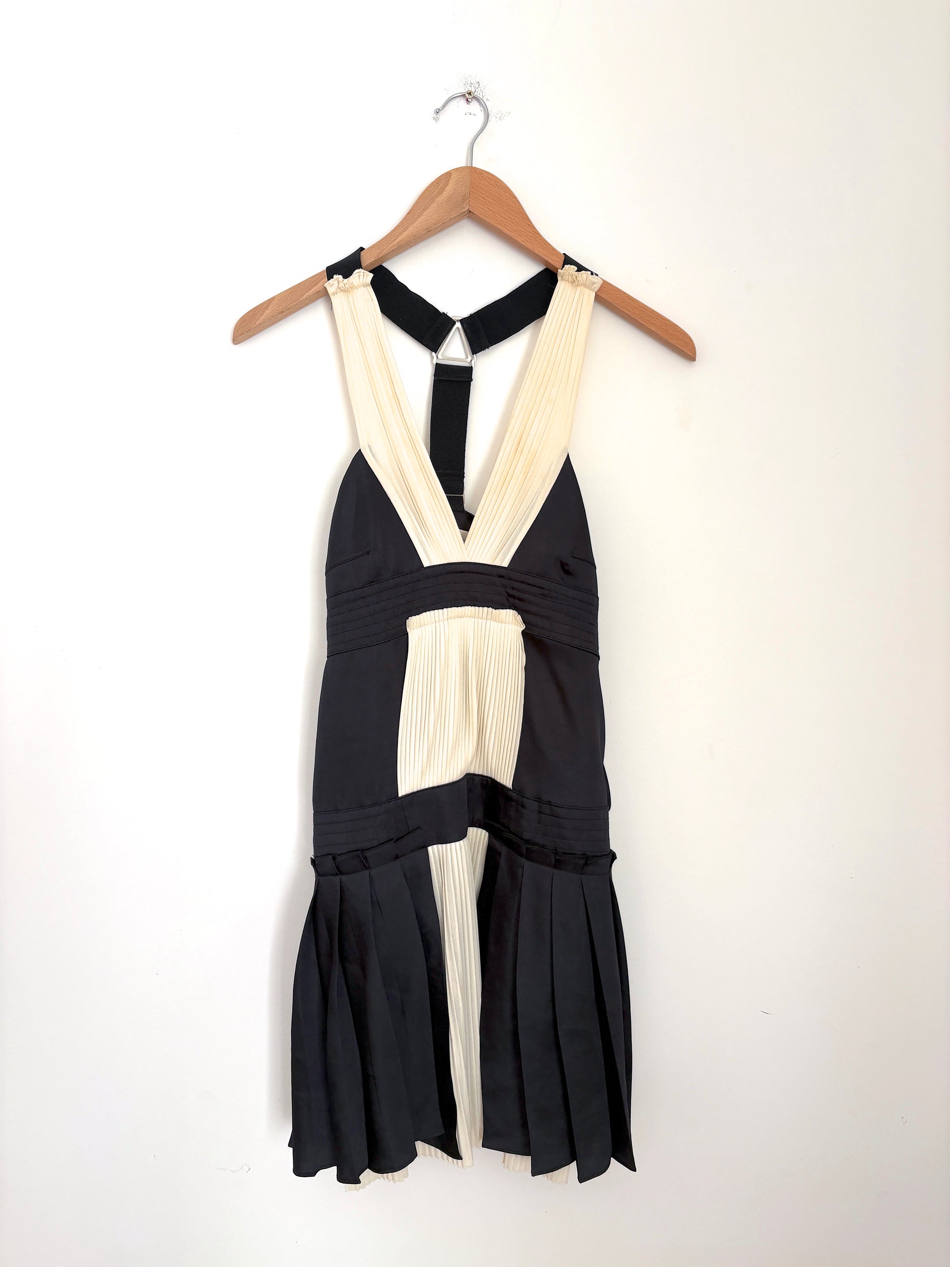 Pinko black and cream cocktail dress