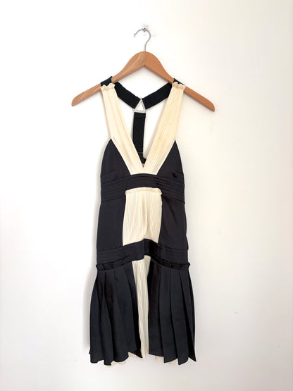 Pinko black and cream cocktail dress