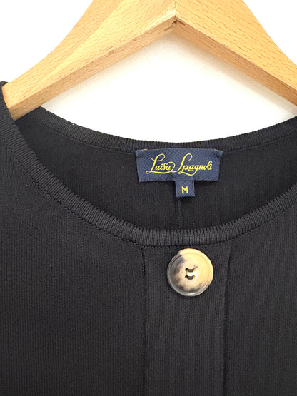 Luisa Spagnoli Black Knit Dress M