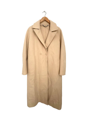 Marella Beige Felt Wool Coat UK 12