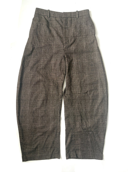 zara plaid wool balloon trousers S