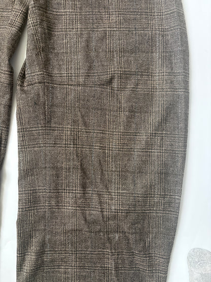Zara Plaid Wool Balloon Trousers S