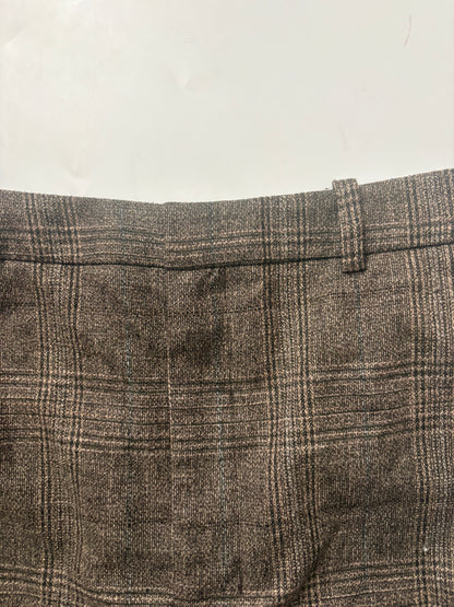 Zara Plaid Wool Balloon Trousers S