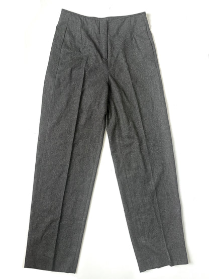 massimo dutti grey herringbone trousers uk 8