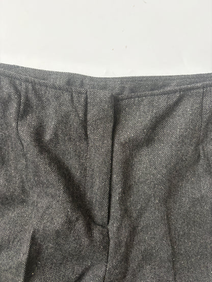 New With Tags Massimo Dutti Grey Herringbone Trousers UK 8