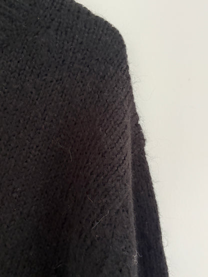 Arket Wool Black Knit Cardigan S