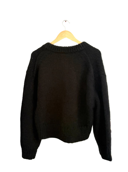 Arket Wool Black Knit Cardigan S
