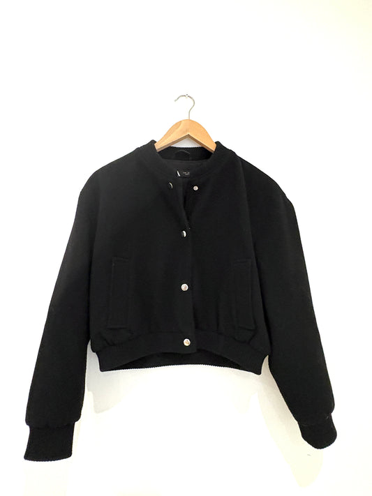 Zara Black Bomber Jacket S