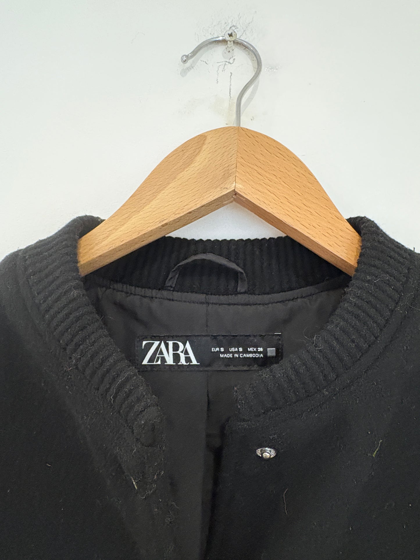 Zara Black Bomber Jacket S