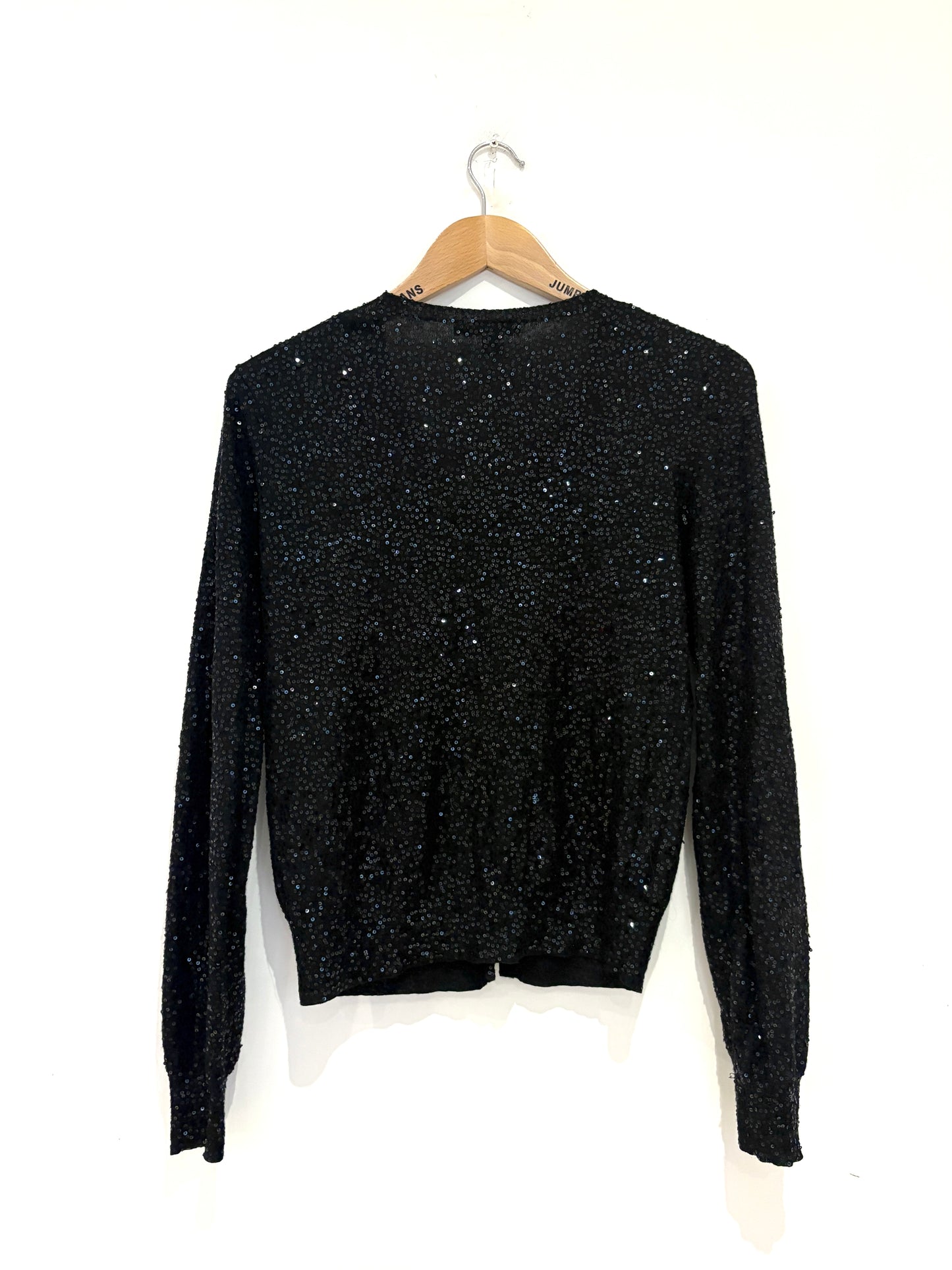 DKNY Sequin Silk & Cashmere Cardigan S