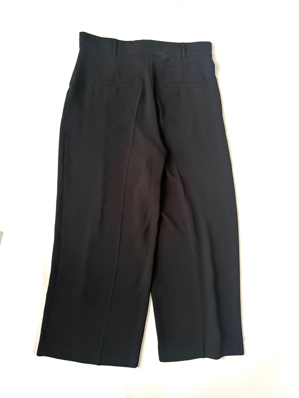 The Fold Black Wide Leg Trousers UK 12