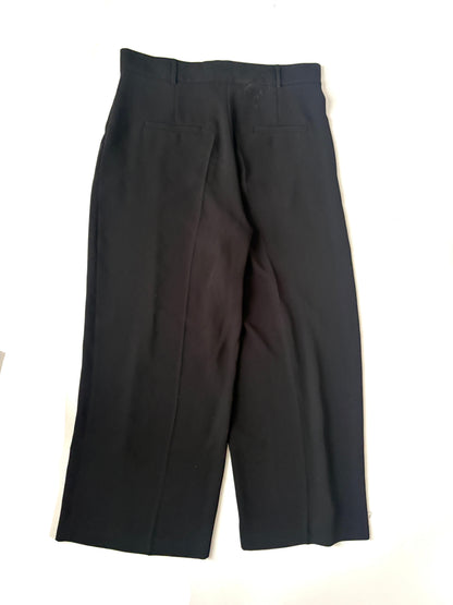The Fold Black Wide Leg Trousers UK 12
