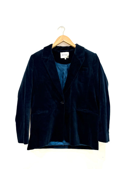 Wyse Blue Velvet Blazer L