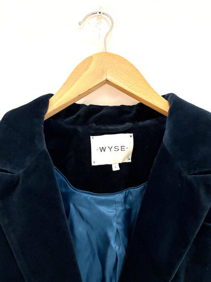 Wyse Blue Velvet Blazer L