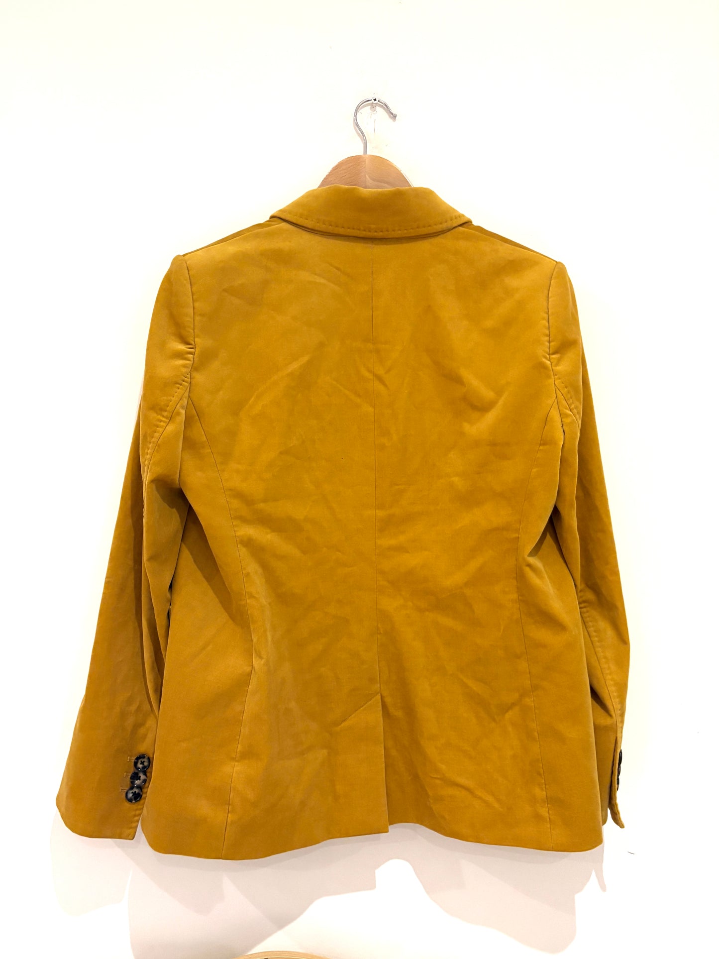 Me+Em Mustard Yellow Velvet Blazer UK 14
