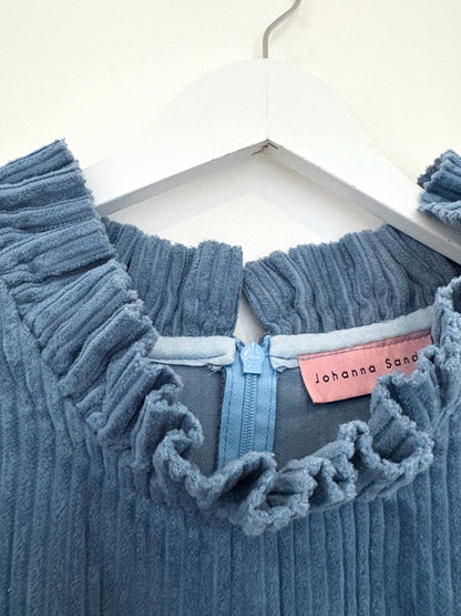 Johanna Sands Blue Corduroy Dress UK 14