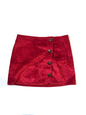 Sézane Berry Corduroy Mini Skirt UK 8
