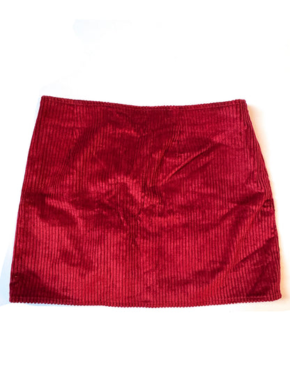 Sézane Berry Corduroy Mini Skirt UK 8