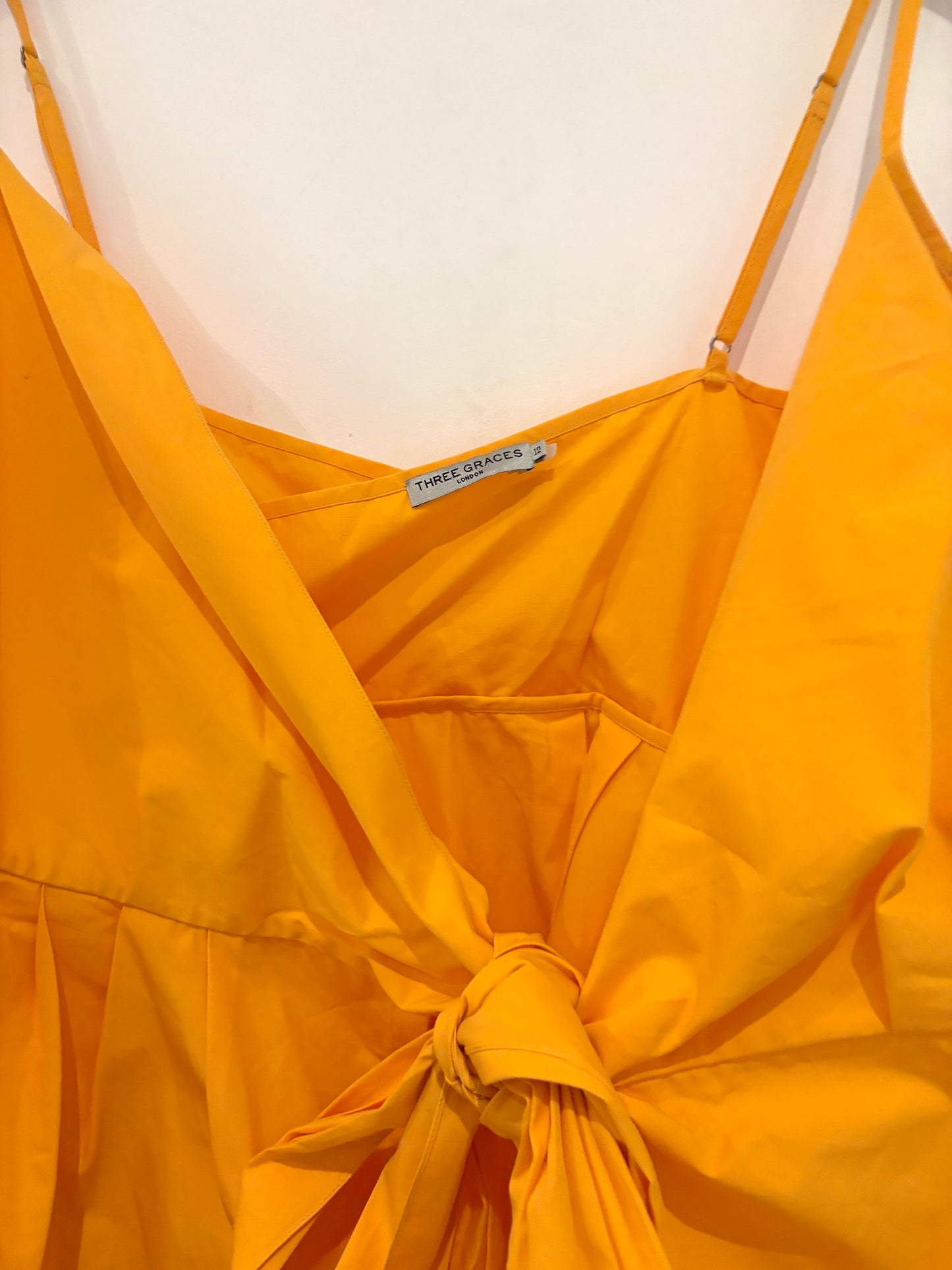Three Graces Mustard Yellow Wrap Dress UK 12