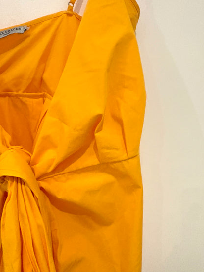 Three Graces Mustard Yellow Wrap Dress UK 12
